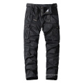 Wholesale mens casual camo cotton trousers multi six pocket cargo pants for men with side pockets